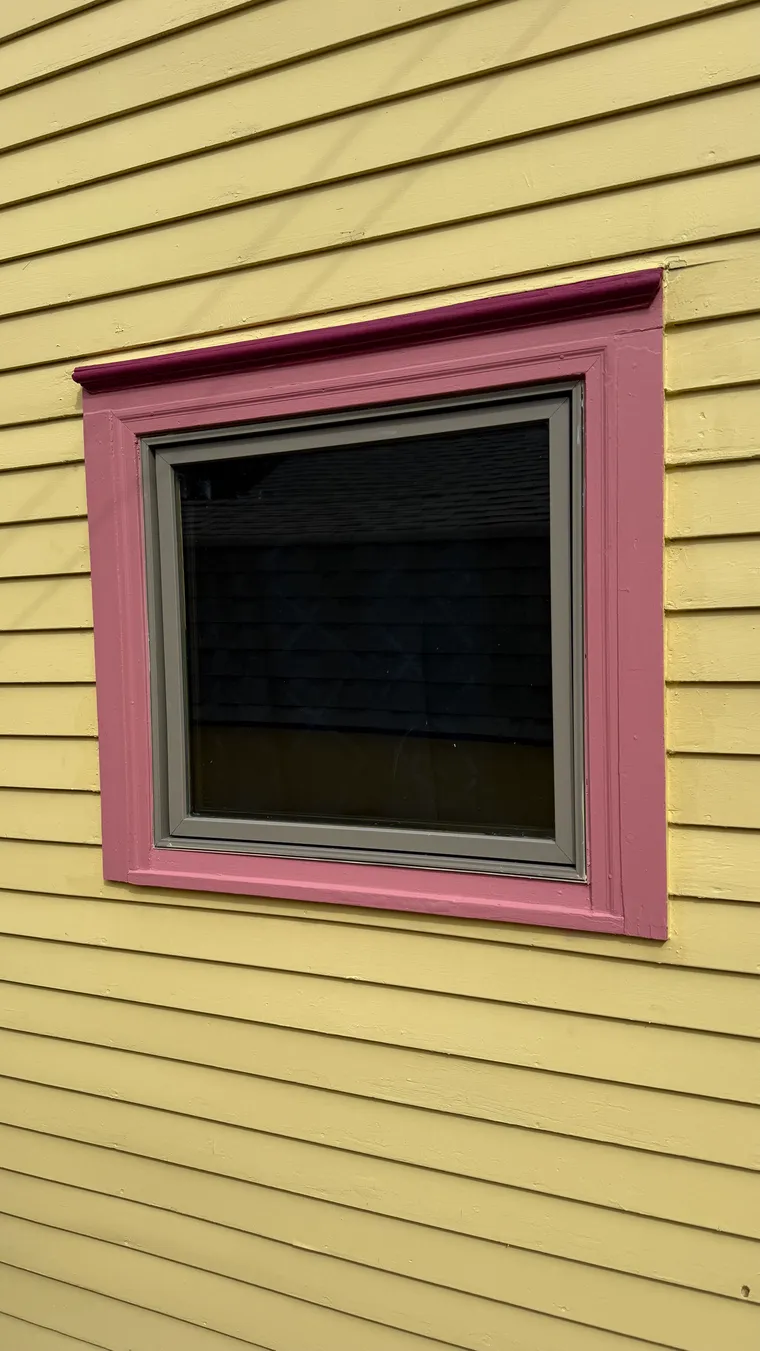 Fresh window trim and paint after
