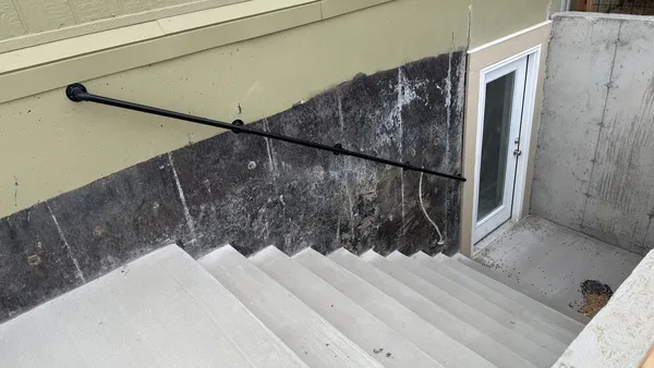 Stair handrail install